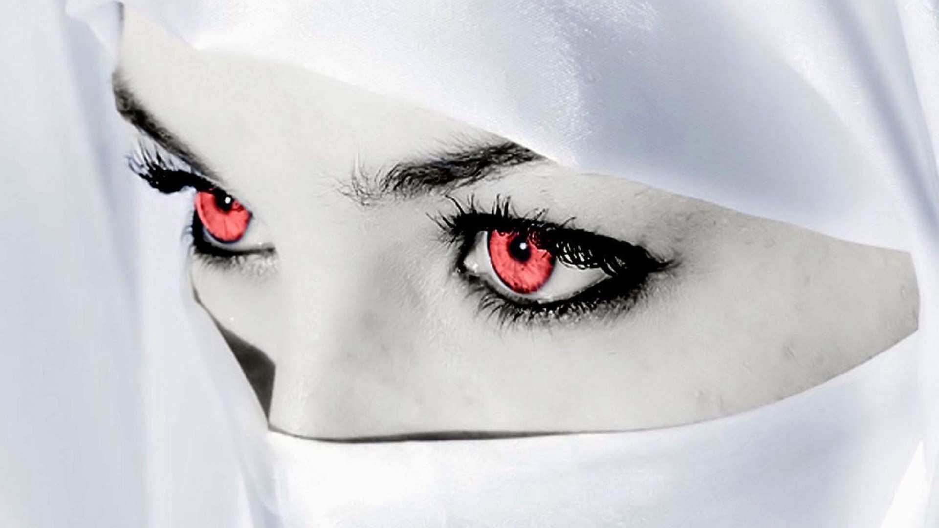 ScreenHeaven Close up eyes hijab red eyes selective coloring ScreenHeaven Close up eyes hijab red eyes selective coloring